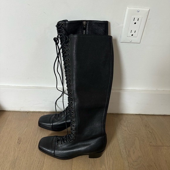 Balenciaga Paris leather lace up boots Victoria’ square...